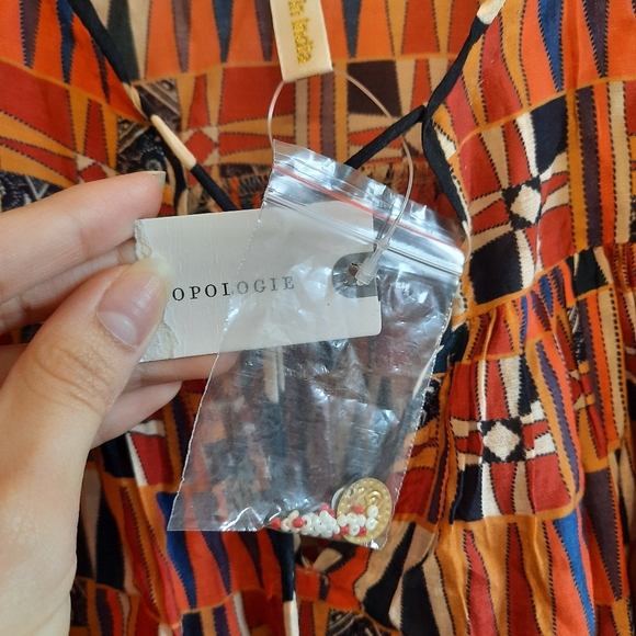 Anthropologie Verb Yasmeen Embroidered Peasant Blouse Top - Picture 7 of 16